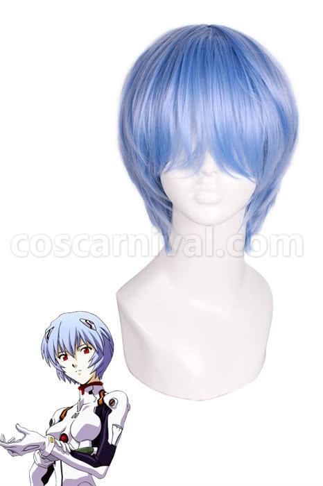 Ayanami Rei Short Light Blue Cosplay Costume coscarnival