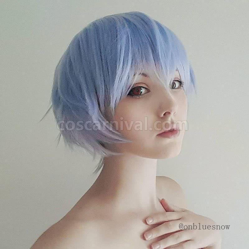 Ayanami Rei Short Light Blue Cosplay Costume coscarnival