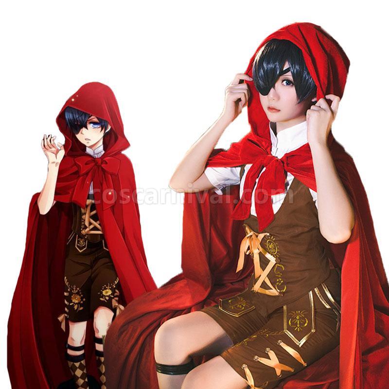Black Butler Ciel Phantomhiv Little Red Riding Hood Cosplay Costumes
