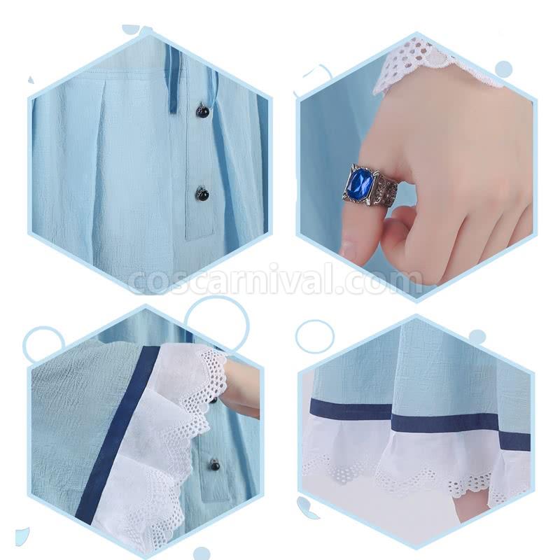 블랙 버틀러 시엘 Phantomhive 블루 레트로 nightdress 코스프레 의상