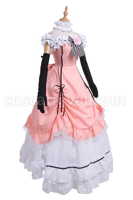 블랙 버틀러 시엘 Phantomhive 핑크 공주 드레스 코스프레 의상