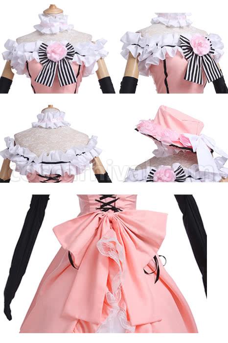 블랙 버틀러 시엘 Phantomhive 핑크 공주 드레스 코스프레 의상