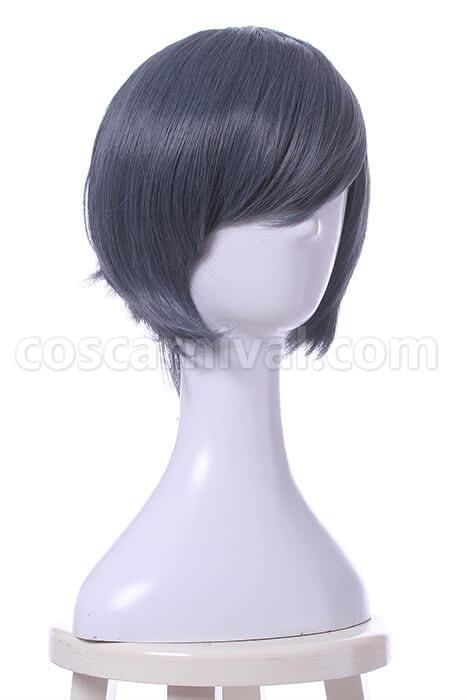 black butler ciel phantomhive short blue grey wigs anime cosplays