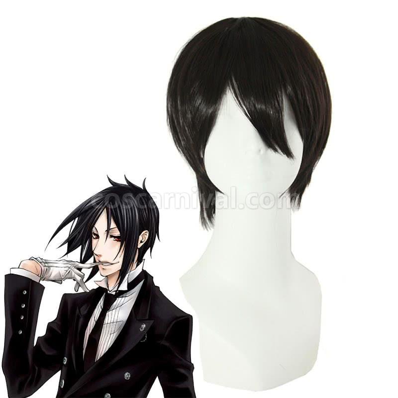 black butler sebastian michaelis short black wig cosplays