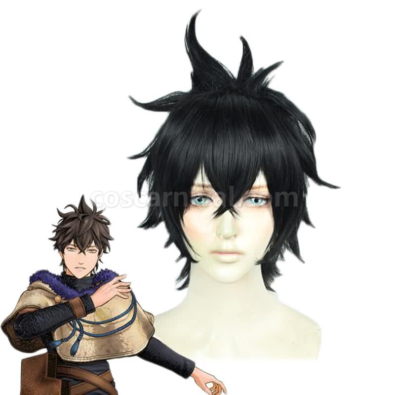 black clover yuno kurosurii black straight wigs custom costume