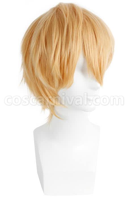 blend s dino 32cm short peach straight synthetic hair wig cosplay costume