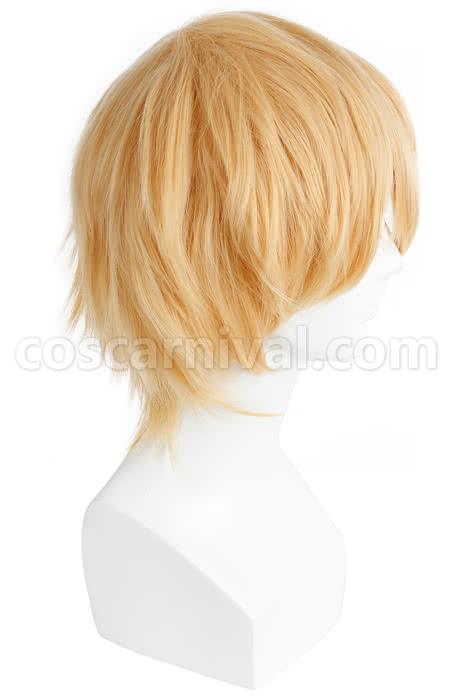 blend s dino 32cm short peach straight synthetic hair wig cosplay costume