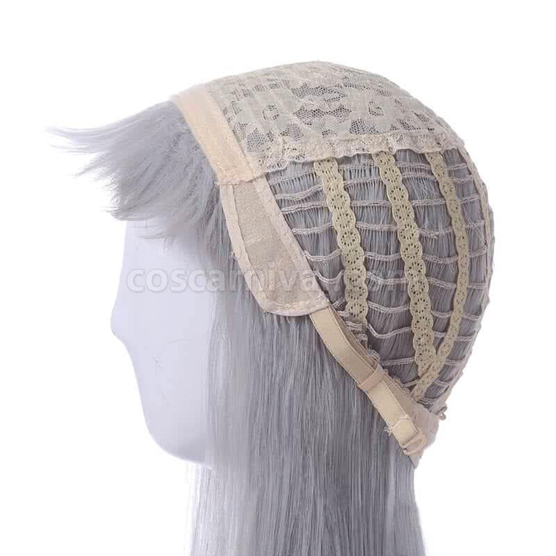 blend s hideri kanzaki wigs silver grey long straight synthetic hair wigs cosplay costume