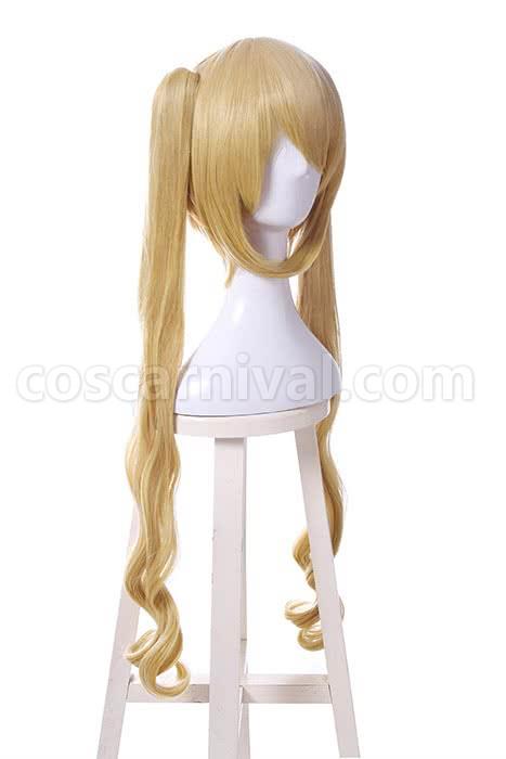 blend s kaho hinata wigs long yellow curly synthetic hair cosplay