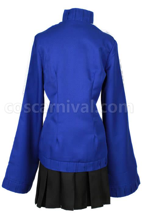 MekakuCity 배우 코스프레 의상에서 Ene 캐릭터의 파란색 일본 여고생