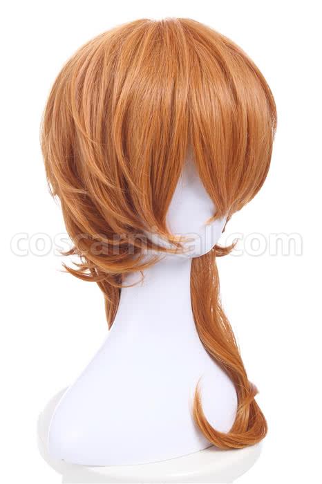 bungou stray dogs chuya nakahara short orange medium wavy wigs anime cosplay costumes