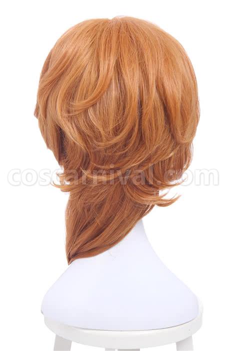 bungou stray dogs chuya nakahara short orange medium wavy wigs anime cosplay costumes