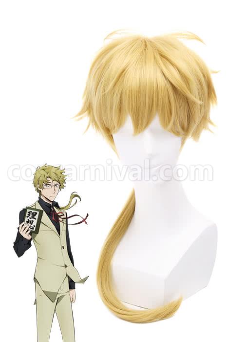 bungou stray dogs doppo kunikida gold wigs anime costume