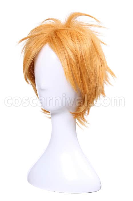 bungou stray dogs junichiro tanizaki orange brown short layered wigs anime cosplays