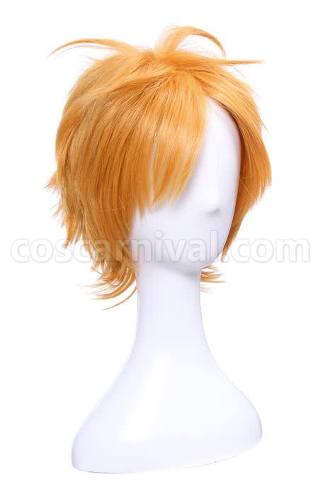 bungou stray dogs junichiro tanizaki orange brown short layered wigs anime cosplays