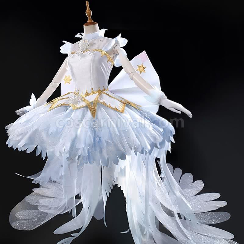 カードキャプター クリアカード編 さくら 木之本桜 氷の天使 ホワイト フォーマル ドレス コスプレ 衣装