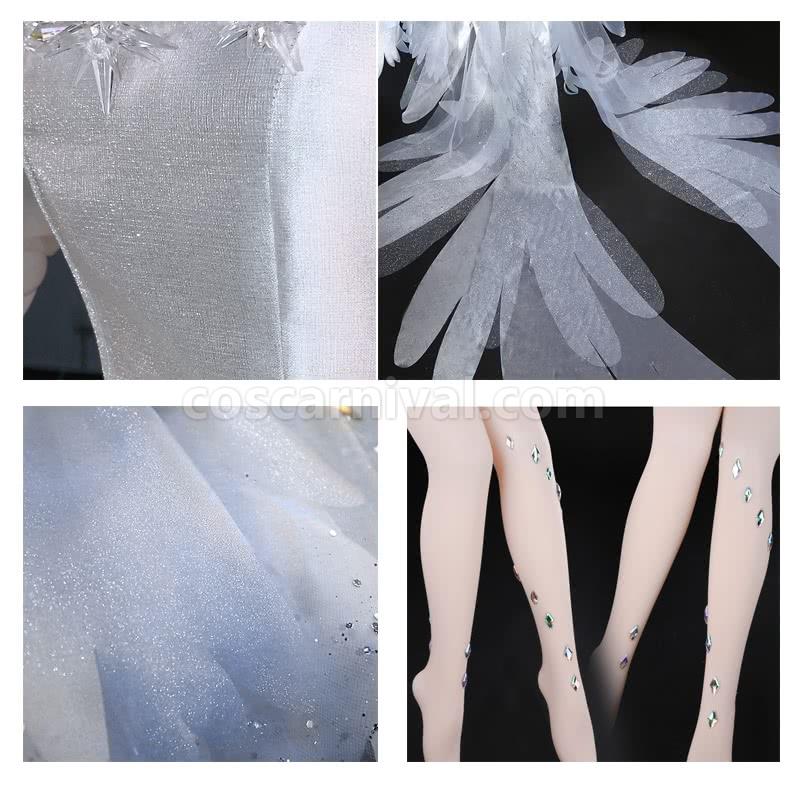 カードキャプター クリアカード編 さくら 木之本桜 氷の天使 ホワイト フォーマル ドレス コスプレ 衣装