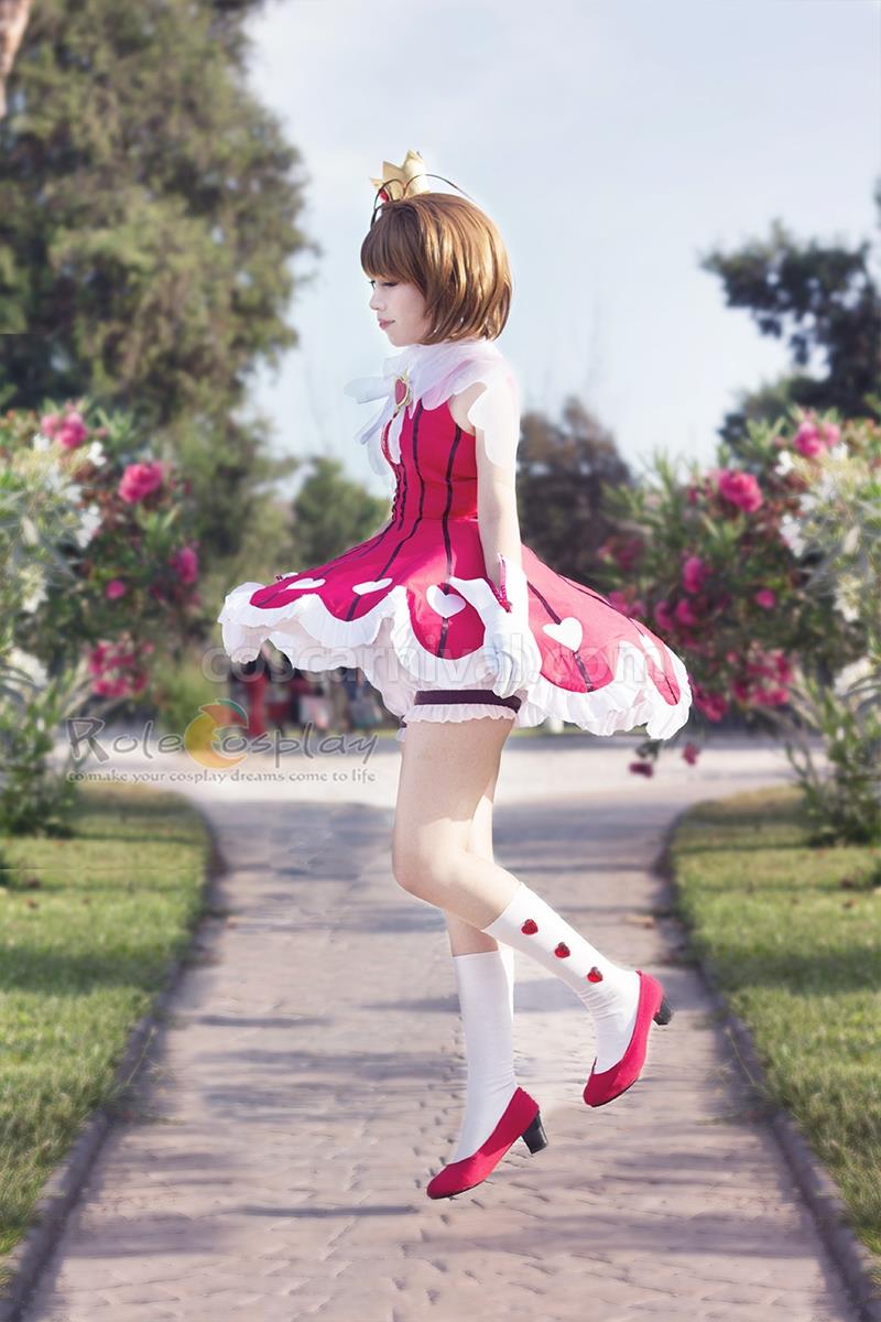 カードキャプター クリアカード編 さくら 木之本桜 OP2 ローズハート ファイティングドレス カスタム コスプレ衣装