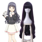 cardcaptor sakura clear card hen tomoyo daidouji wigs long curly deep purple woman wigs cosplay costumes