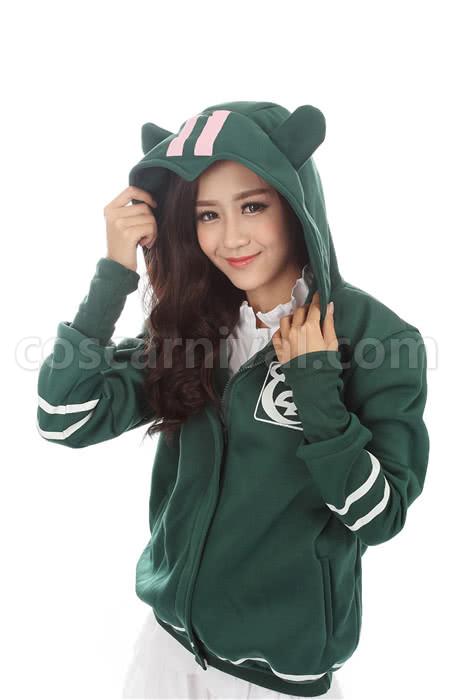 Chiaki Nanami Green Cosplay Costume coscarnival