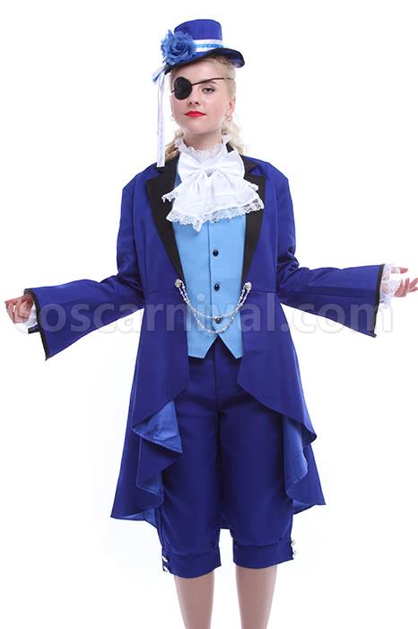 Ciel Phantomhive blue uniform with special design Custom Cosplay Costume