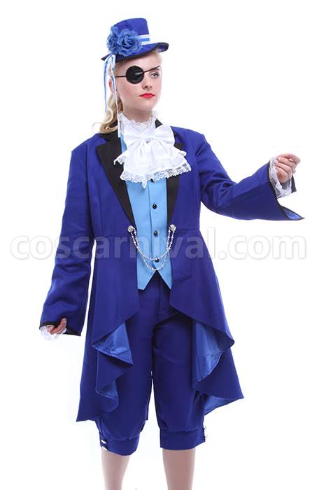 Ciel Phantomhive blue uniform with special design Custom Cosplay Costume