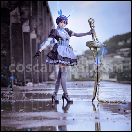 SINoALICE Bondage Alice Cosplay Costume coscarnival - Back View
