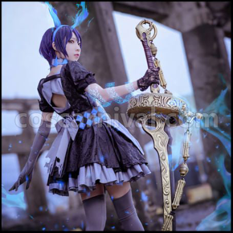 SINoALICE Bondage Alice Cosplay Costume coscarnival - Side Profile