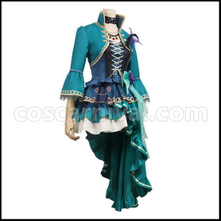 BanG Dream! Minato Yukina Roselia 5th Single Opera of the Wasteland Cosplay Costume coscarnival - Back View