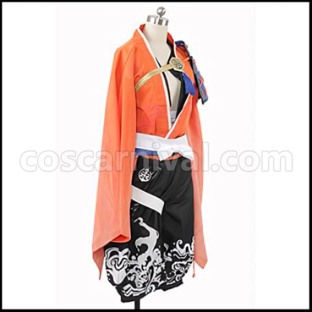 Touken Ranbu Uchigatana Swordsman Mutsunokami Yoshiyuki Cosplay Costume coscarnival - Back View