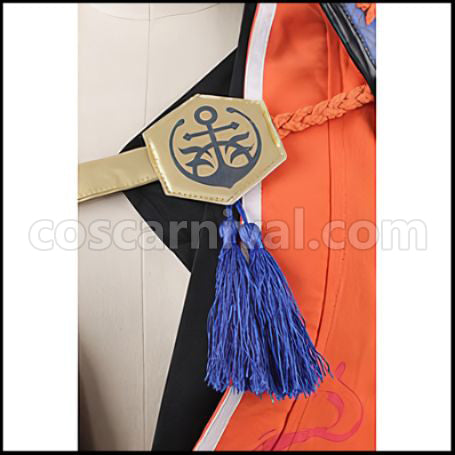 Touken Ranbu Uchigatana Swordsman Mutsunokami Yoshiyuki Cosplay Costume coscarnival - Hem Detail