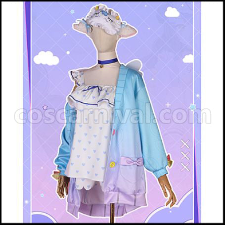 [Nijisanji Costume] Nijisanji VTuber Amamiya Kokoro New Outfit Cosplay Costume coscarnival - Back View