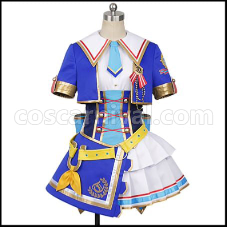 Uma Musume Pretty Derby Special Week 3rd Live Outfit Glorious Azure Cosplay Costume coscarnival - Front View