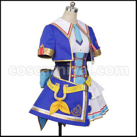 Uma Musume Pretty Derby Special Week 3rd Live Outfit Glorious Azure Cosplay Costume coscarnival - Back View