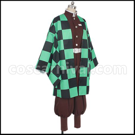 Demon Slayer: Kimetsu no Yaiba Anime Edition Tanjiro Kamado Cosplay Costume coscarnival - Back View