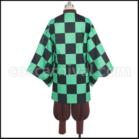 Demon Slayer: Kimetsu no Yaiba Anime Edition Tanjiro Kamado Cosplay Costume coscarnival - Detail Close-up
