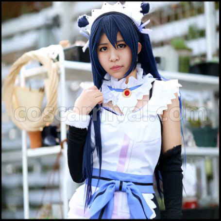 Love Live! Maid Mogu Mogu Love in Approach! Umi Sonoda Cosplay Costume coscarnival - Front View