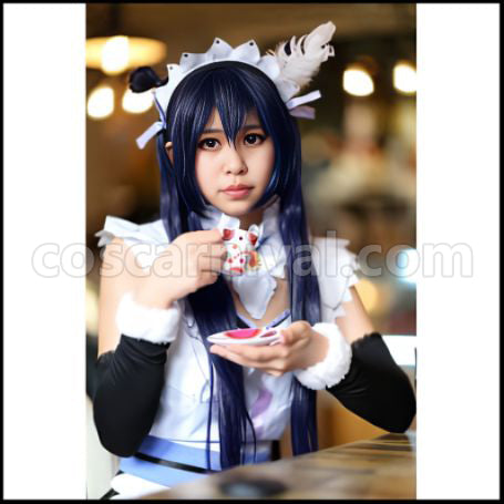 Love Live! Maid Mogu Mogu Love in Approach! Umi Sonoda Cosplay Costume coscarnival - Detail Close-up