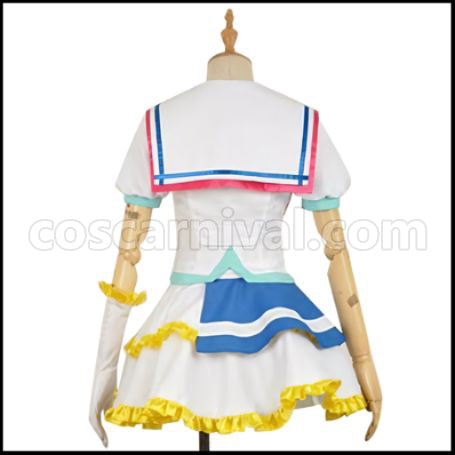 Love Live! Sunshine!! Aozora Jumping Heart Aqours Riko Sakurauchi Cosplay Costume coscarnival - Back View