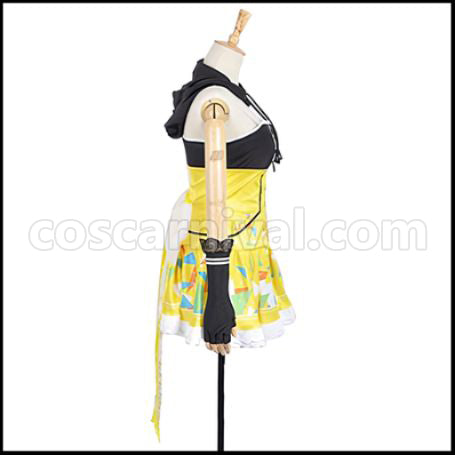 Love Live! SR Cyber Edition Rin Hoshizora Awakened Cosplay Costume coscarnival - Back View