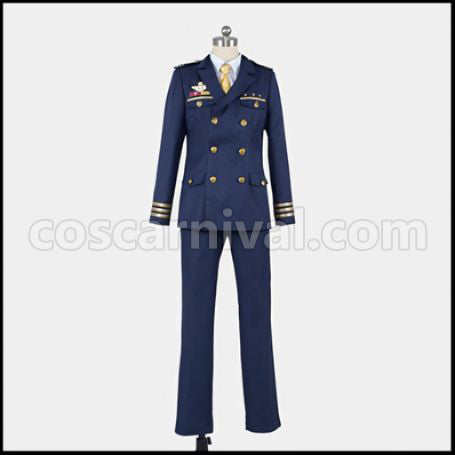 Uta no Prince-sama Shining Airlines Rookie Pilot Wing Shape Metal Badge Cosplay Costume PrinceVer.R Deluxe Edition coscarnival - Back View
