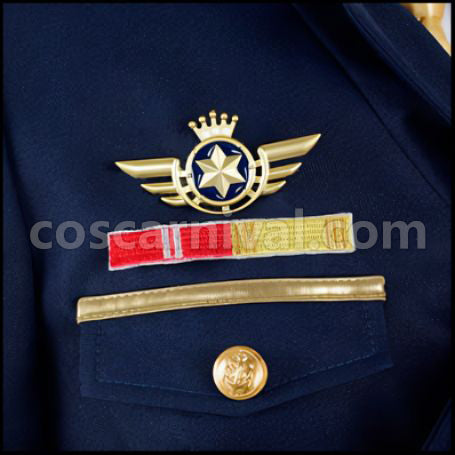 Uta no Prince-sama Shining Airlines Rookie Pilot Wing Shape Metal Badge Cosplay Costume PrinceVer.R Deluxe Edition coscarnival - Cuff Style