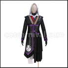 Touken Ranbu Musical Part 2 Live Costume Atsukashiyama Ibun Iwatooshi Black Coat Cosplay Costume coscarnival - Front View