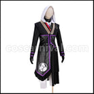 Touken Ranbu Musical Part 2 Live Costume Atsukashiyama Ibun Iwatooshi Black Coat Cosplay Costume coscarnival - Back View