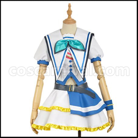 Love Live! Sunshine!! Aozora Jumping Heart Aqours Kanan Matsuura Cosplay Costume coscarnival - Front View