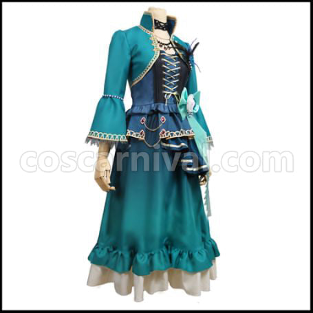 BanG Dream! Shirokane Rinko Roselia 5th Single Opera of the Wasteland Cosplay Costume coscarnival - Back View