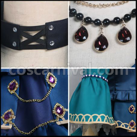 BanG Dream! Shirokane Rinko Roselia 5th Single Opera of the Wasteland Cosplay Costume coscarnival - Cuff Style