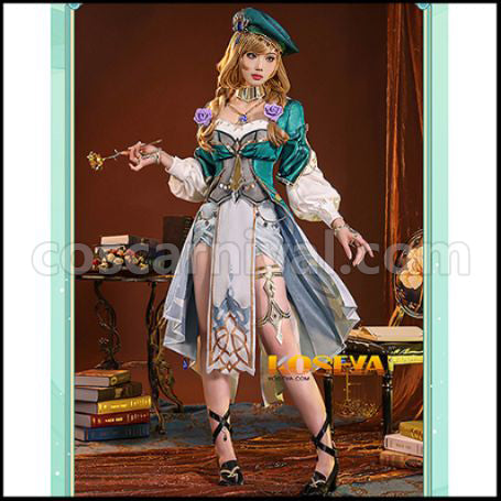 Genshin Impact Lisa Minci Cosplay Costume coscarnival - Front View