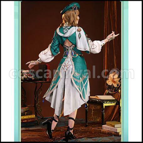 Genshin Impact Lisa Minci Cosplay Costume coscarnival - Back View