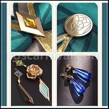 Genshin Impact Lisa Minci Cosplay Costume coscarnival - Hem Detail